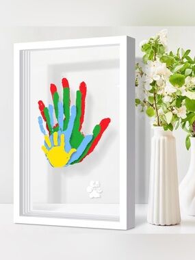 Unique Gift Idea Mother’s Day Framed Keepsake Handprint kit Heartfelt Wall Art